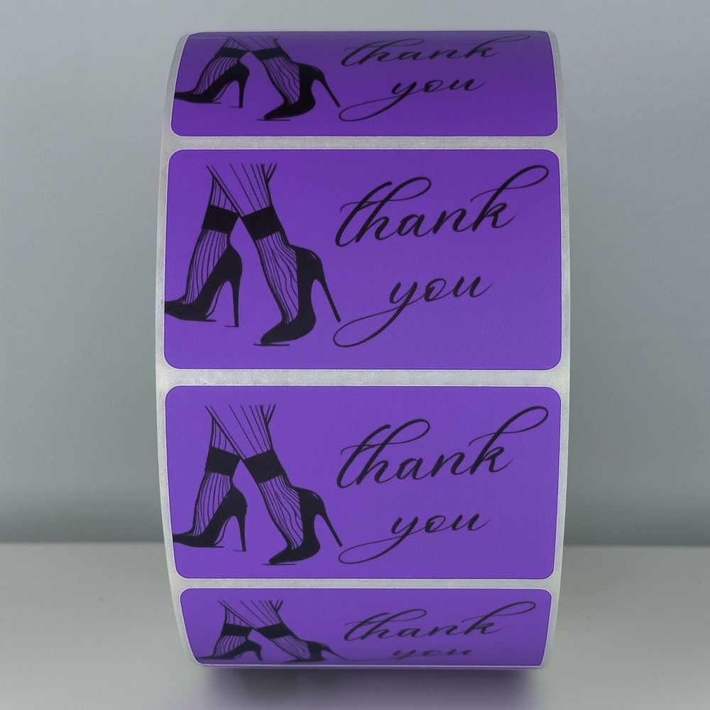 Chic Thank You Stickers - High Heels & Stockings Design Small Business Packaging - Picture 5 of 11